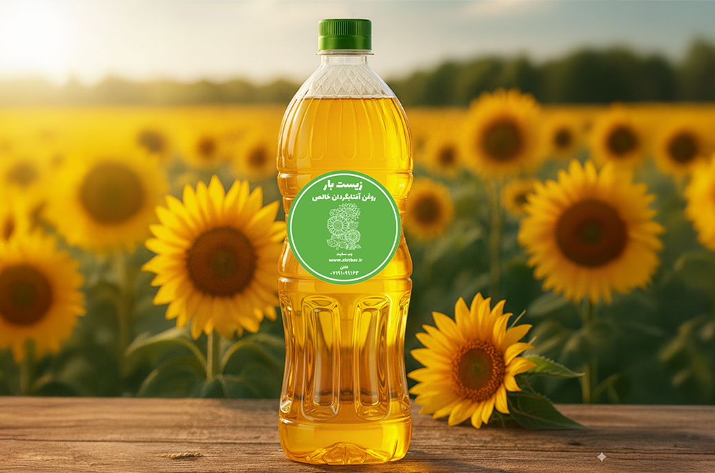 روغن آفتابگردان طبیعی(1 لیتری)